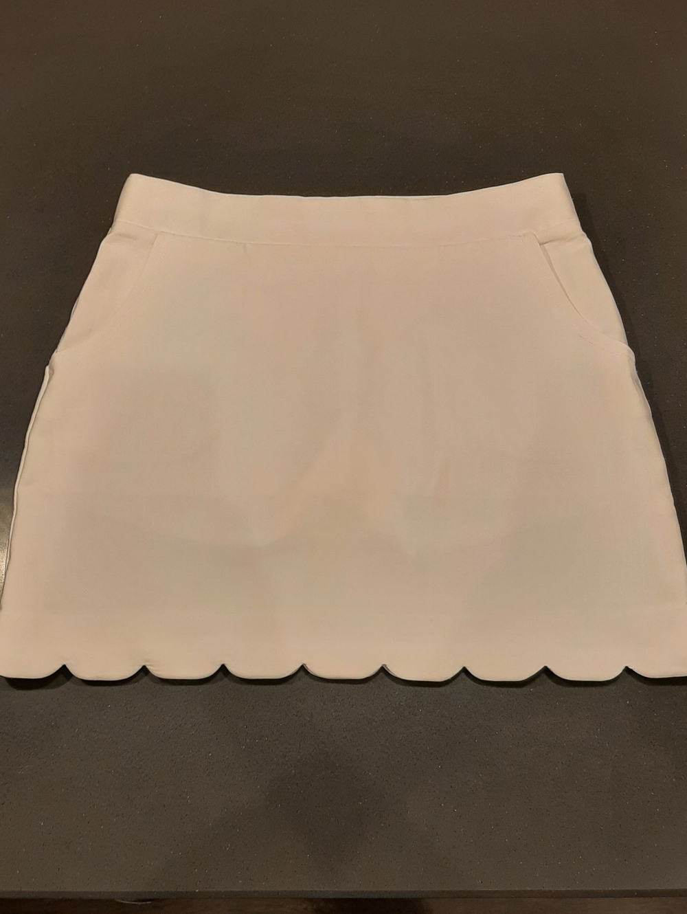 Stella Parker Golf Skort Scalloped Hem White Athletic Skirt Size M